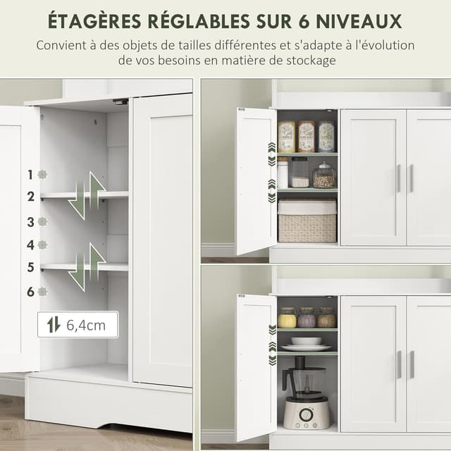 Thumbnail 4 de HOMCOM Armoire de Cuisine 108 x 35 x 180 cm