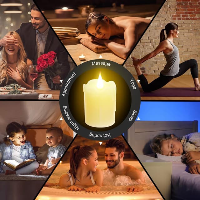 Thumbnail 6 de ALED LIGHT 6-pack real wax rechargeable flameless LED tea lights with IR remote and timer