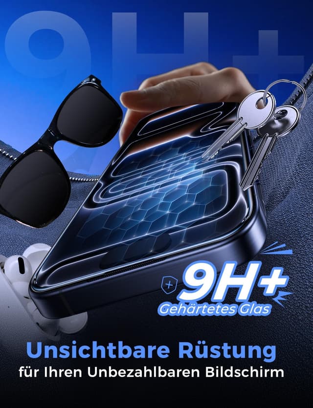 Detalle 2 de MAGIC JOHN iPhone 17 Pro Schutzglas 6,3 Zoll