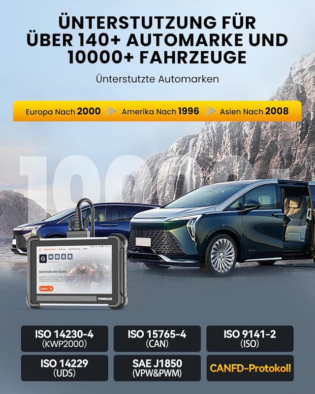 Thumbnail 6 de ThinkScan 672 OBD2 Diagnosegerät mit 28+ Reset-Funktion, BI-direktionalem Testen und CAN-FD