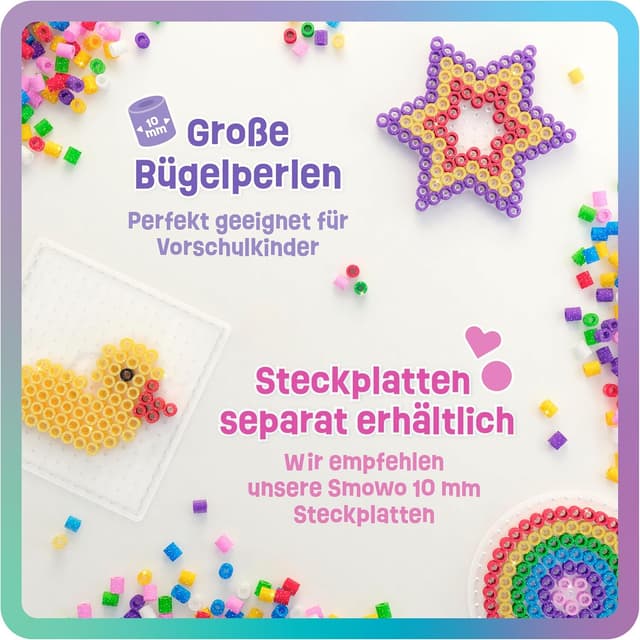 Thumbnail 5 de Smowo® Glitzer Bügelperlen 1000 Stück 🎨