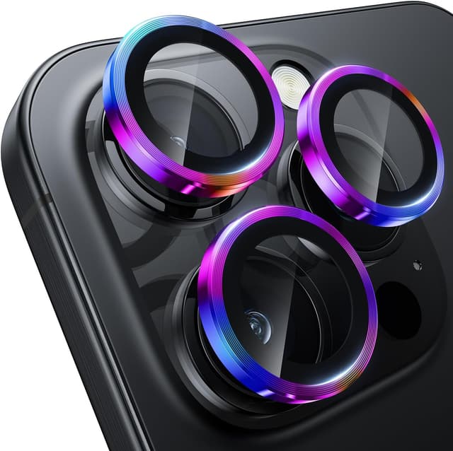 Thumbnail 6 de WSKEN for iPhone 16 Pro / 16 Pro Max Camera Lens Protector (9H tempered glass, black titanium metal ring)