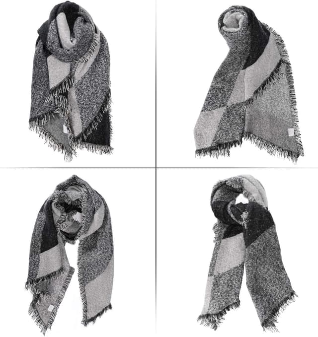 Thumbnail 2 de WOKKOL Écharpe Femme Hiver à Carreaux — chaleur féminine