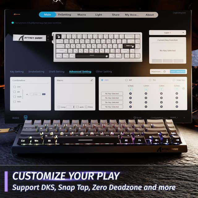 Thumbnail 5 de ATTACK SHARK X68 HE clavier gamer 8000Hz