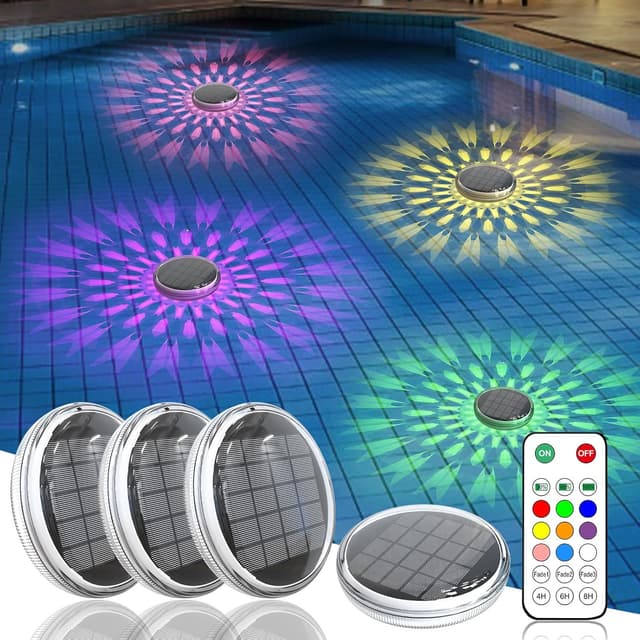 Imagen de Kitloo Solar Floating Pool Lights 4-pack 🌊 en OfertitasTOP
