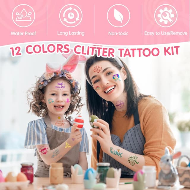 Thumbnail 3 de Glitzer Tattoo Set für Kinder 36 Farben