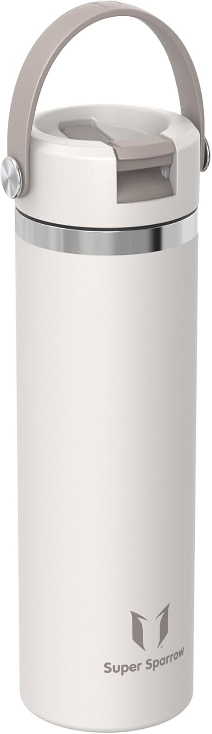 Detalle 2 de Sparrow Edelstahl-Trinkflasche 750 ml mit weiter Öffnung und SwivelSip – auslaufsicher, BPA-frei