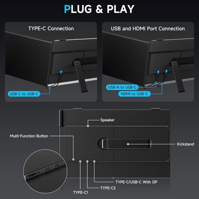 Thumbnail 4 de Laptop Screen Extender 14.2" FHD Portable Monitor