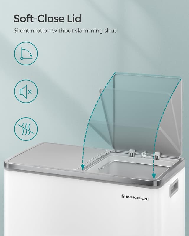 Detalle 2 de Dual rubbish bin 2 x 8 gallons