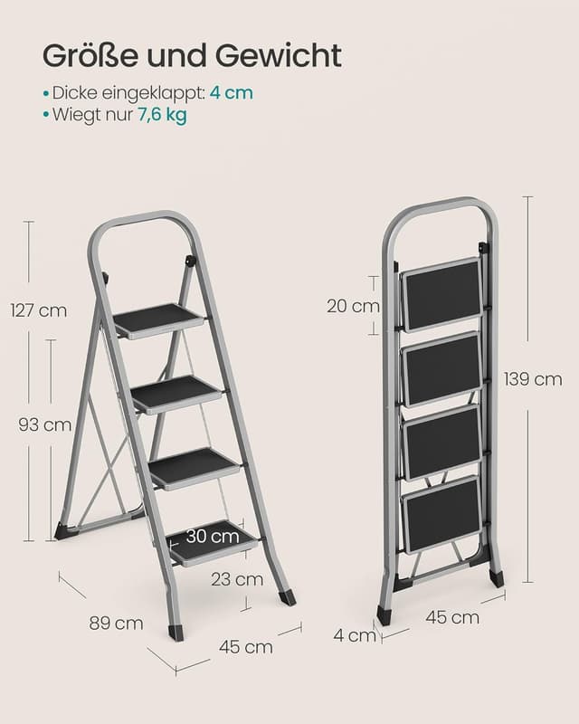 Thumbnail 5 de SONGMICS Trittleiter 150 kg 🪜