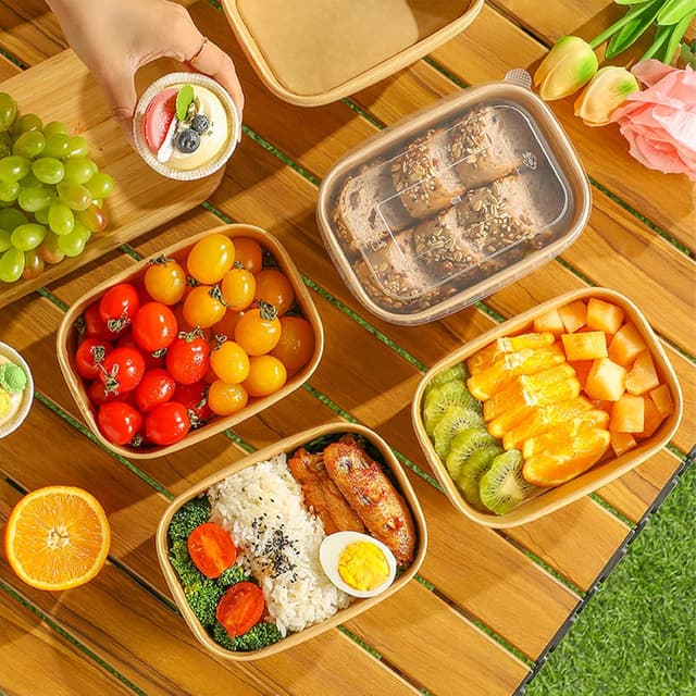 Thumbnail 4 de DI QIU REN 29oz Disposable Kraft Paper Bowls