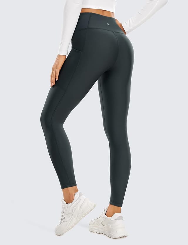 Detalle 2 de CRZ YOGA Leggings thermiques femme taille haute avec poches – doublure polaire pour l’hiver