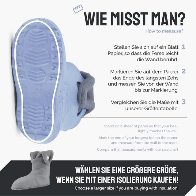 Detalle de Ladeheid Eva Kinder Thermo-Gummistiefel LA-CA-04 – gefüttert für Regen und kalte Tage