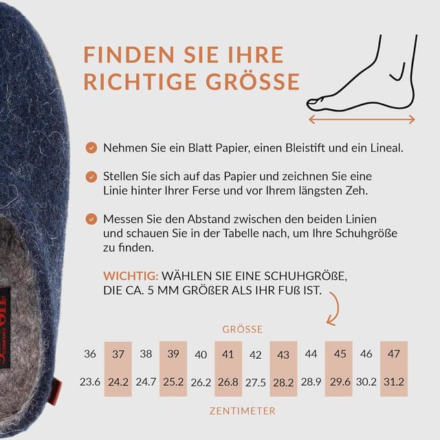 Detalle de Green Comfort MAKALU Hausschuhe aus Schaffilz