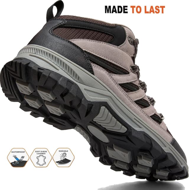 Detalle 2 de HODTOB Wanderschuhe Outdoor für Herren & Damen – sportliche, rutschfeste High-Top Trekkingschuhe