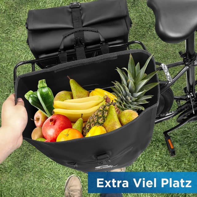 Thumbnail 4 de GUOOTU 2er Set Fahrradtasche Gepäckträger 24L Schwarz