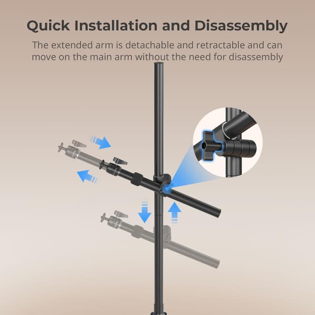 Detalle de SMALLRIG Kit de support de bureau 4938 pour bras de caméra avec rotule 360°