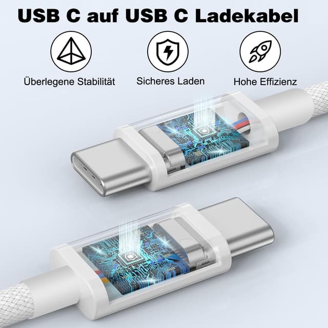 Thumbnail 6 de USB‑C Kabel 3 m: Xiaomi Schnellladekabel USB‑C auf USB‑C (PD/QC/PPS, bis 60 W)
