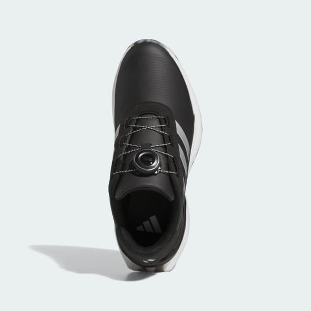 Detalle 2 de adidas S2G BOA 24: zapatilla de golf negra con sistema BOA para el campo