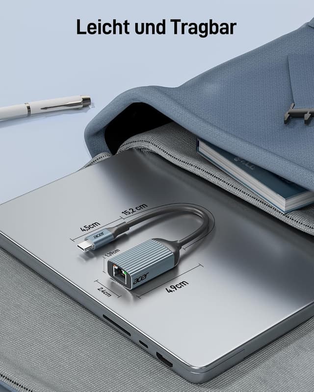 Thumbnail 6 de acer USB‑C auf Ethernet Adapter (Thunderbolt 3/4 kompatibel) auf RJ45 Gigabit LAN