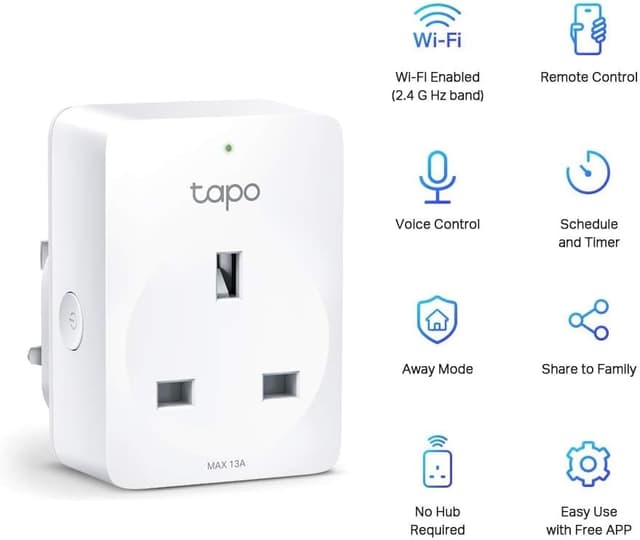 Detalle 2 de TP-Link Tapo P100 Smart Plug with Alexa control 🔌