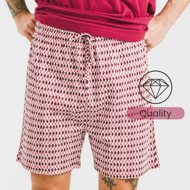 Detalle de TRAMAS+ Pyjama d’été pour homme en 100% coton (t-shirt manches courtes + short)