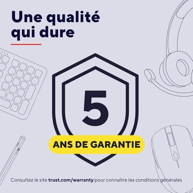 Thumbnail 4 de Trust Taro Clavier Filaire AZERTY Français Silencieux