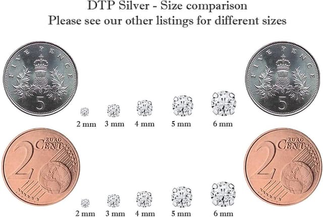 Detalle 1 de WINZIGE Ohrringe 4 mm Swarovski Kristalle