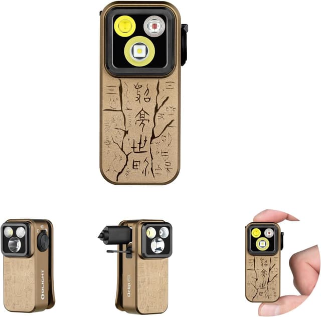 Detalle de OLIGHT Oclip Pro Mini LED Taschenlampe mit Flutlicht, fokussiertem Licht und Rotlicht (500 lm, USB-C, IPX6)