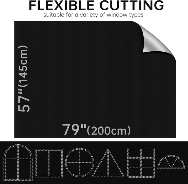 Detalle 2 de Bemece Portable Blackout Blind 200×145 cm 🪟