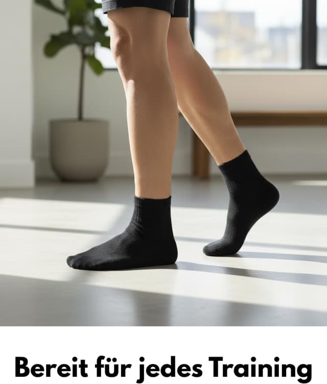 Detalle de Sockenkauf24 10 Paar kurze Sportsocken Quarter & Tennissocken – atmungsaktive Baumwolle