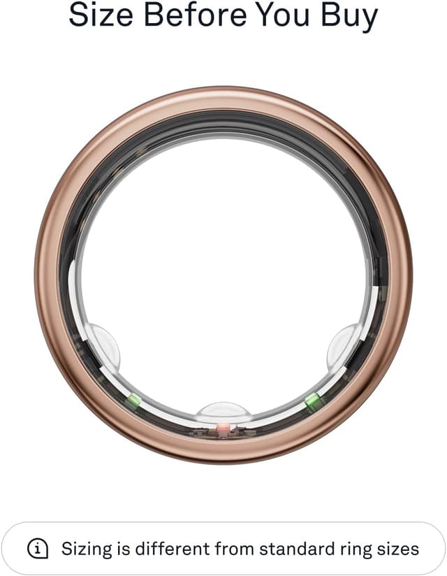 Detalle 2 de Oura Ring Gen3 Horizon Misura 13 Rose Gold – monitora sonno, frequenza cardiaca e fitness fino a 7 giorni