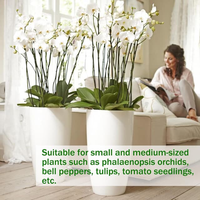 Detalle 2 de (90-tlg.) Pflanzstäbe-Set mit Rankhilfe, 20 Pflanzenhalter, 20 Karabinern, 40 Schutzkappen und 10 Verlängerungsrohren