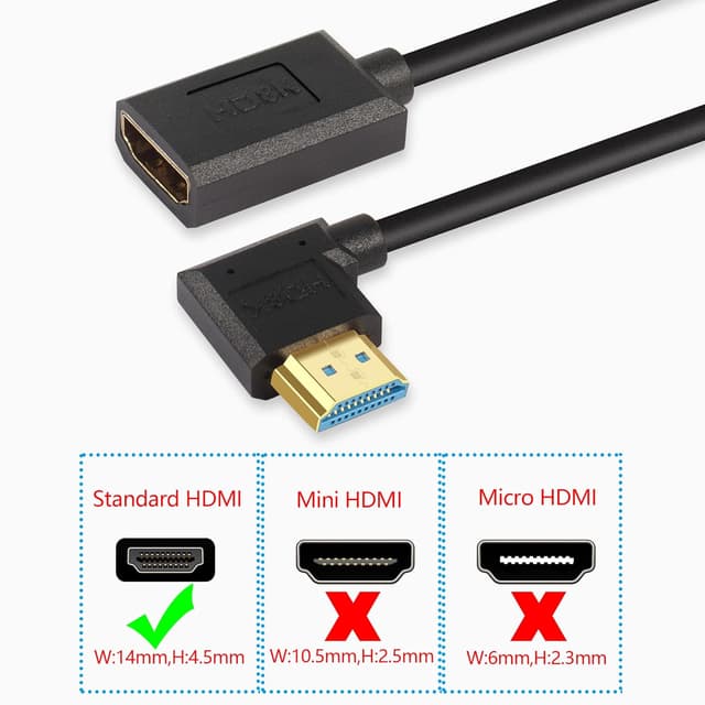 Detalle 2 de PNGKNYOCN 8K HDMI Kabel 0,3 m 90°