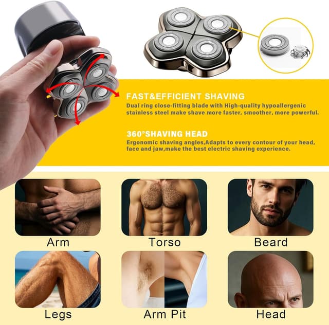 Detalle 2 de BESTBOMG Pro 4, testine di ricambio per rasoio