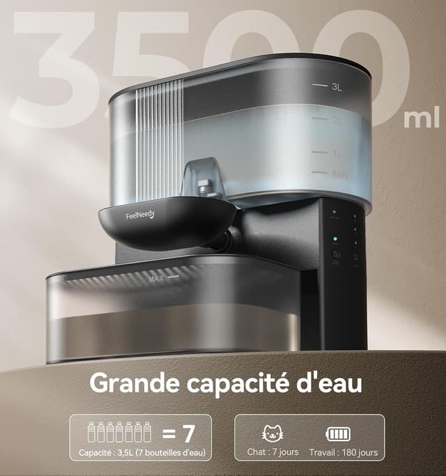 Thumbnail 4 de FEELNEEDY Fontaine à Eau 3,5L 2000mAh