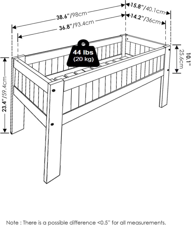 Thumbnail 2 de Furinno TIOMAN Fioriera rialzata 36,8 L