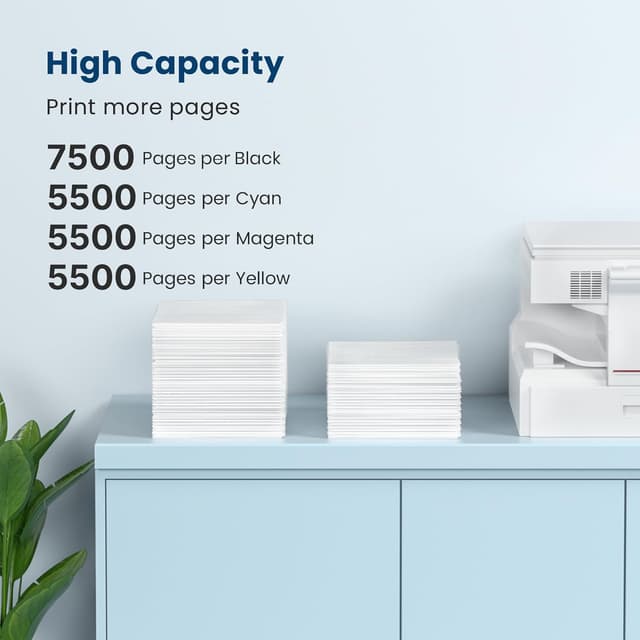 Detalle de 220X 220A Toner Cartridges Compatible for HP (With Chip) – 4-Pack Black, Cyan, Yellow & Magenta for Colour LaserJet Pro