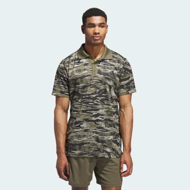 Detalle de adidas TR-ES CAMO POLO verde