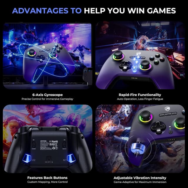 Thumbnail 6 de ECHTPower PC Gaming Controller Hall-Joysticks