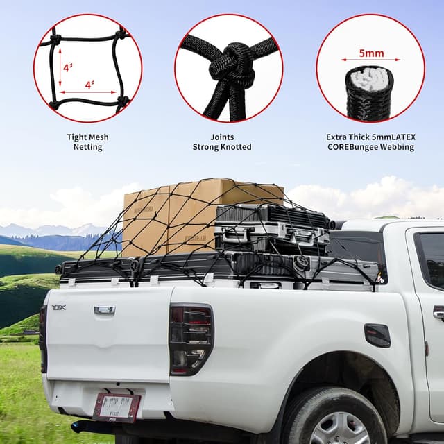 Thumbnail 1 de Heavy Duty Cargo Net 4'x4' for Pickup Truck Bed