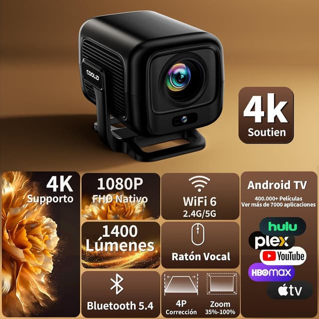 Thumbnail 1 de 📽️ Proyector 1080P Nativo WiFi 6 BT 5.4 Mini Portátil Autofoco