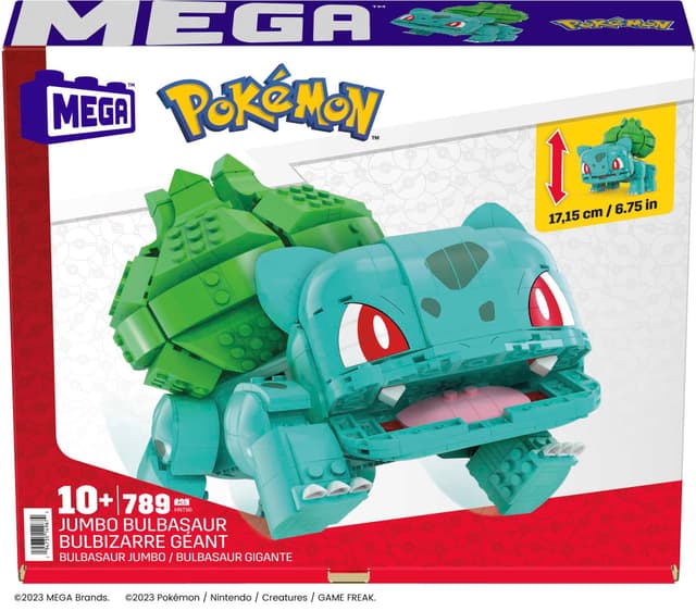 Detalle 1 de Mega Construx Bulbasaur gigante — bloques de construcción Pokémon