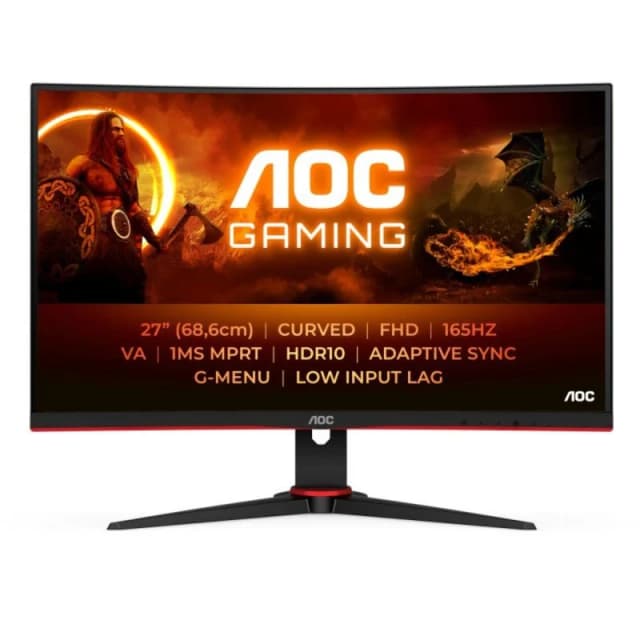 Detalle de AOC C27G2E/BK 27" Curvo FullHD 165 Hz VA 1 ms