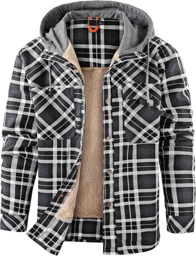 Detalle de Mr.Stream Herren Thermohemd aus Flanell mit Fleecefutter – schützend als Winterjacke-Ersatz