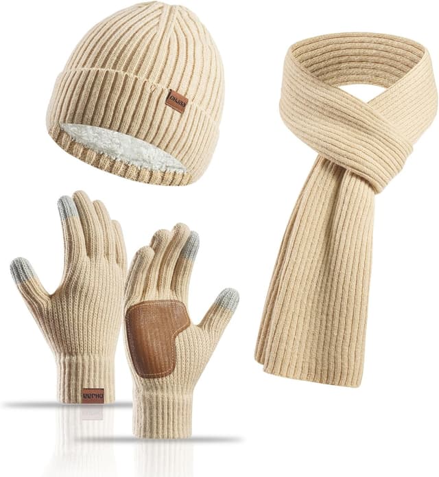 Thumbnail 2 de Fayscingo 3 Pieces Women Hat Scarf and Gloves Set