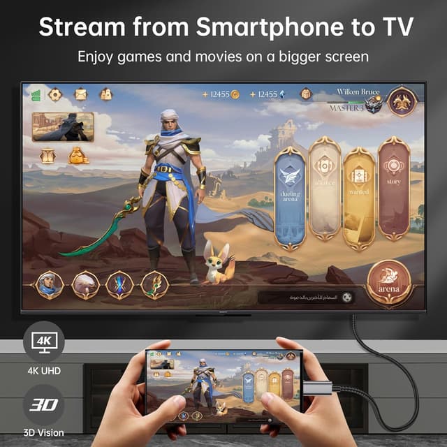 Detalle 2 de USB-C auf HDMI Kabel 2 m für 4K