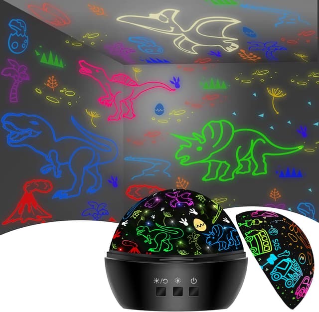 Detalle de Dinosaur Night Light Toy 2-in-1 Projection