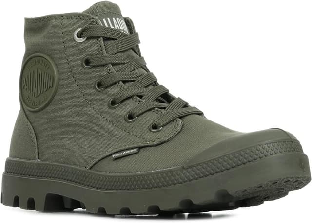 Detalle de Palladium Pampa Hi Mono 73322K76 – Bottes vert olive à lacets