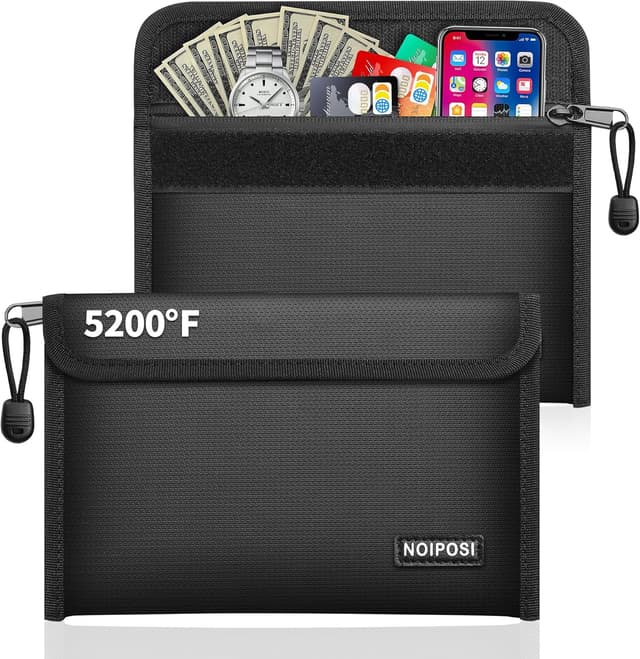 Detalle de Noiposi Feuerfeste Tasche 2er-Set 21,5x14 cm